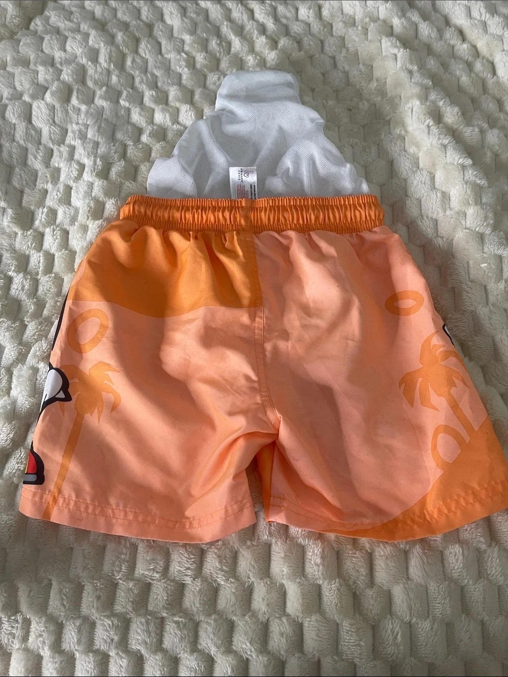 Kids Orange Sonic the Hedgehog Swim Trunks